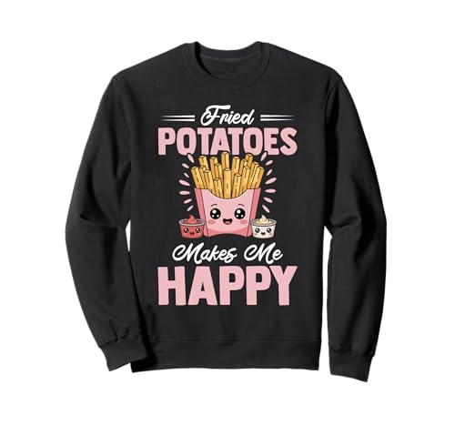 Cooles Pommes Design Für Frauen Mädche Frittierte Fritten Sweatshirt von Lustiges Fast Food Pommes Zitat Für Mädchen