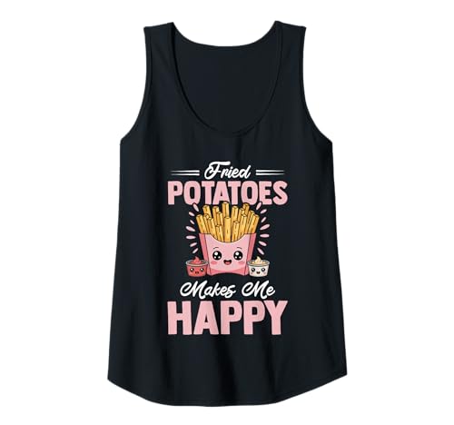 Damen Cooles Pommes Design Für Frauen Mädche Frittierte Fritten Tank Top von Lustiges Fast Food Pommes Zitat Für Mädchen