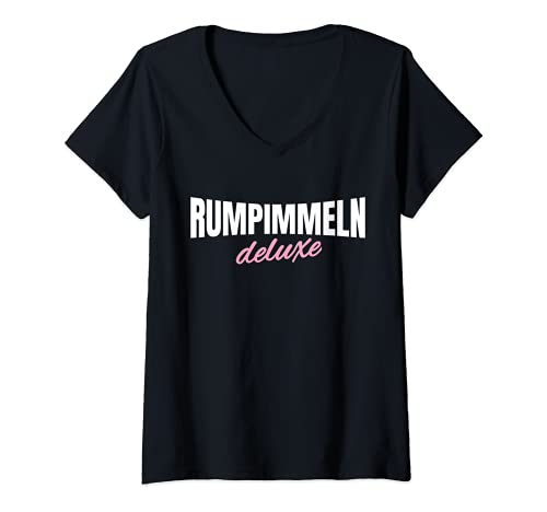Damen Rumpimmeln Deluxe - Lustiger Spruch Chillen Abhängen Pimmeln T-Shirt mit V-Ausschnitt Damen Rumpimmeln Deluxe - Lustiger Spruch Chillen Abhängen Pimmeln T-Shirt mit V-Ausschnitt von Lustiges Faulpelz ne Runde Abhängen Chill Geschenk