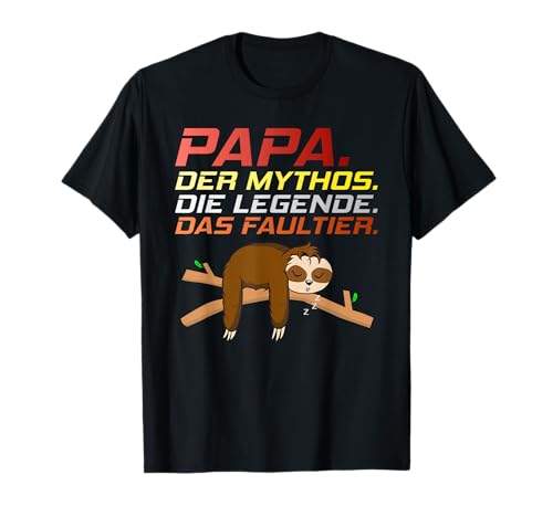 Faultier Vatertag Vater Papa lustige Spruch Männer schlafen T-Shirt Faultier Vatertag Vater Papa lustige Spruch Männer schlafen T-Shirt von Lustiges Faultier Vatertag Papa Spruch Designs