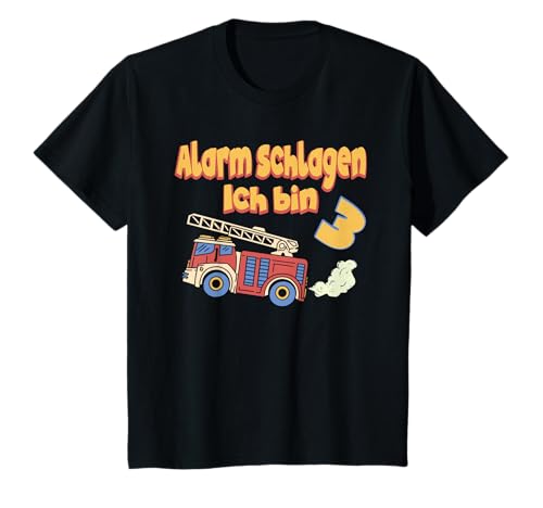 Kinder Alarm Schlagen Ich Bin 3 Feuerwehr Jungen Geburtstag T-Shirt Kinder Alarm Schlagen Ich Bin 3 Feuerwehr Jungen Geburtstag T-Shirt von Lustiges Feuerwehr Geburtstag Design für Jungen