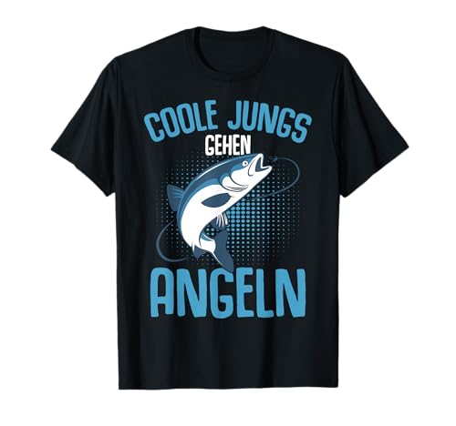 Coole Jungs gehen Angeln Angler Fischer Kinder Junge Angel T-Shirt von Lustiges Fischer Angelrute Geschenkidee