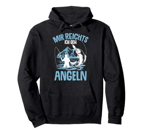 Mir reichts ich geh Angeln Angler Fischer Kinder Junge Angel Pullover Hoodie von Lustiges Fischer Angelrute Geschenkidee