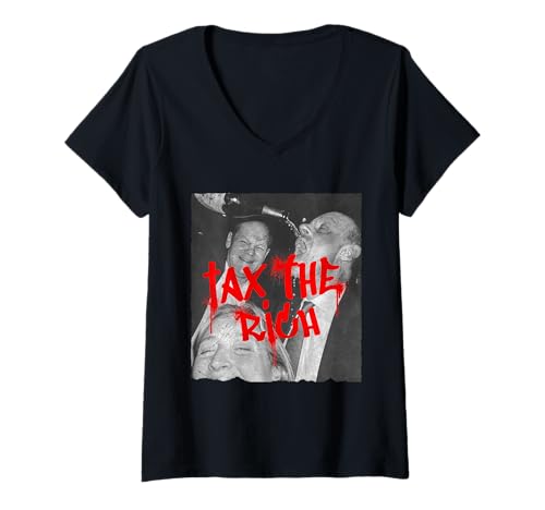 Damen Lustiges Friedrich Merz Linke Merch Tax The Rich T-Shirt mit V-Ausschnitt Damen Lustiges Friedrich Merz Linke Merch Tax The Rich T-Shirt mit V-Ausschnitt von Lustiges Friedrich Merz Linke Merch TAX THE RICH