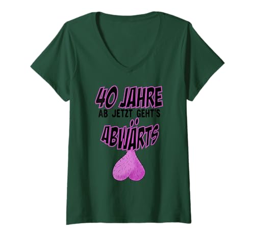 Damen Lustiges Herren 40. Geburtstag 40 Jahre Alt Spaß T-Shirt mit V-Ausschnitt Damen Lustiges Herren 40. Geburtstag 40 Jahre Alt Spaß T-Shirt mit V-Ausschnitt von Lustiges Geburtstagsgeschenk für Männer ab Vierzig