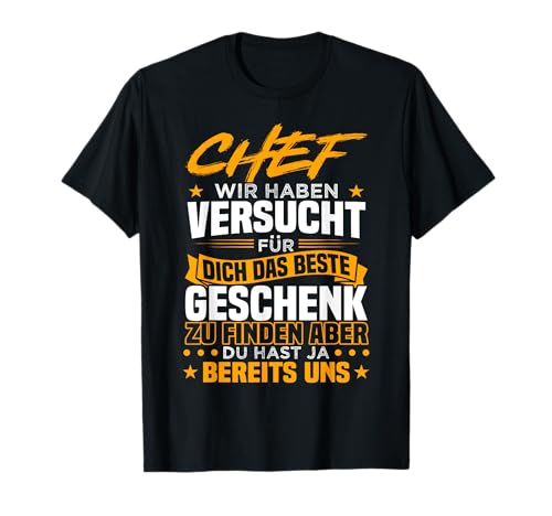 Herren Bester Chef Abschied Geburtstag Mitarbeiter Spruch Lustig T-Shirt Herren Bester Chef Abschied Geburtstag Mitarbeiter Spruch Lustig T-Shirt von Lustiges Geschenk Für Chef T-shirt Jubiläum