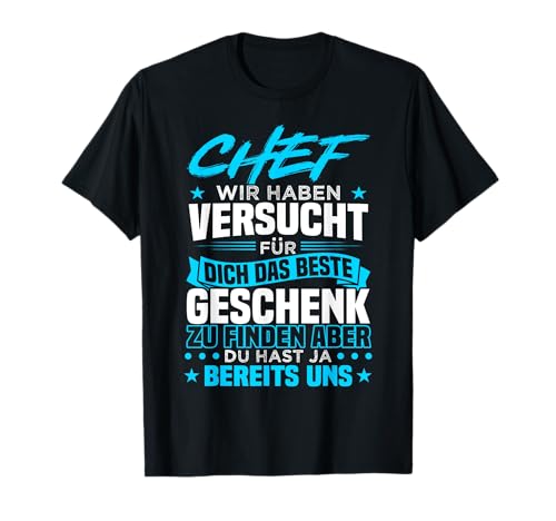 Herren Bester Chef Abschied Geburtstag Mitarbeiter Spruch Lustig T-Shirt Herren Bester Chef Abschied Geburtstag Mitarbeiter Spruch Lustig T-Shirt von Lustiges Geschenk Für Chef T-shirt Jubiläum