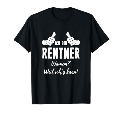 Lustiges Geschenk Kollege Berufe Arbeitskollegen Ruhestand Rentner T-Shirt Ich Bin Rentner Weil Ich Kann T-Shirt Schwarz S Kurzarm Klassische Passform Polyester 100% Männer Lustiges Geschenk Kollege Berufe Arbeitskollegen Ruhestand Rentner T-Shirt Ich Bin Rentner Weil Ich Kann T-Shirt Schwarz S Kurzarm Klassische Passform Polyester 100% Männer von Lustiges Geschenk Kollege Berufe Arbeitskollegen