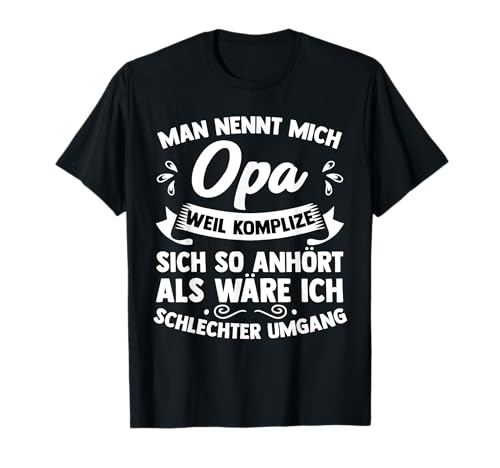 Opa Komplize Großvater Familie Lustiger Spruch Männer Enkel T-Shirt Opa Komplize Großvater Familie Lustiger Spruch Männer Enkel T-Shirt von Lustiges Geschenk für Opa zum Geburtstag