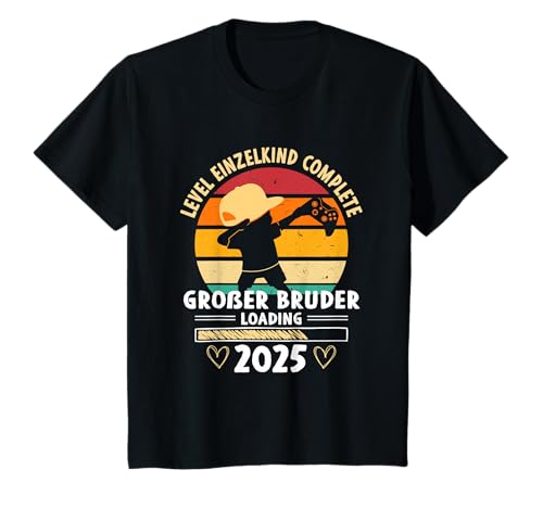 Kinder Stufe Einzelkind Komplett Big Brother 2025 Jungen T-Shirt Kinder Stufe Einzelkind Komplett Big Brother 2025 Jungen T-Shirt von Lustiges Großer Bruder Gamer Geschenk 2025
