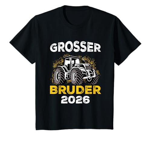 Kinder Big Brother 2026 Traktor Baby Ankündigung T-Shirt Kinder Big Brother 2026 Traktor Baby Ankündigung T-Shirt von Lustiges Großer Bruder Traktor Baby Geschenk 2026