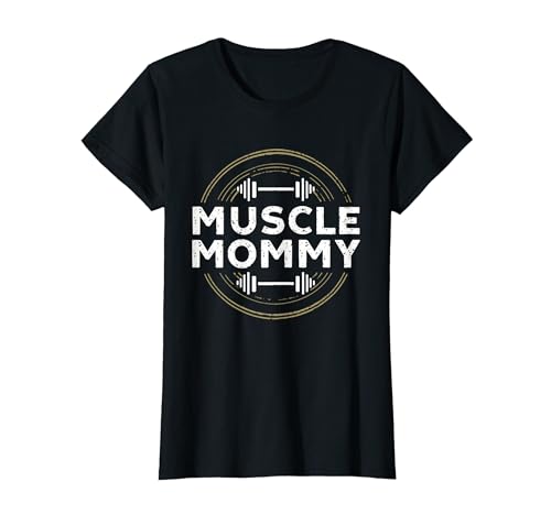 Muscle Mommy Mama Fitnessstudio T-Shirt von Lustiges Gym-Shirts für Frauen