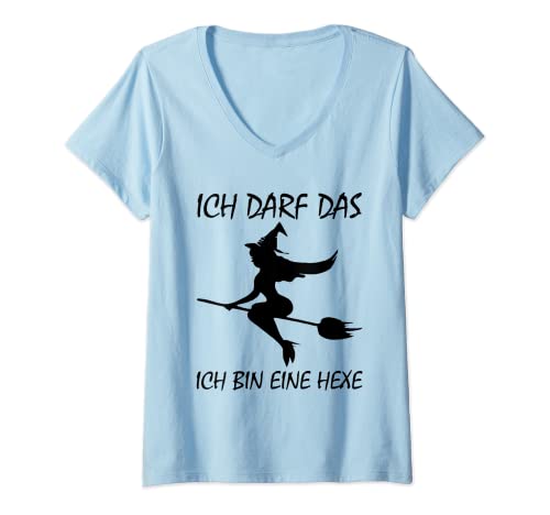 Damen Ich darf das ich bin eine Hexe T-Shirt mit V-Ausschnitt Damen Ich darf das ich bin eine Hexe T-Shirt mit V-Ausschnitt von Lustiges Halloween Hexen Design