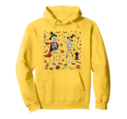 Tanzende Skelette Lustige gruselige Halloween Männer Jungen Pullover Hoodie von Lustiges Halloween Skelett Tanzende Jungen Kinder