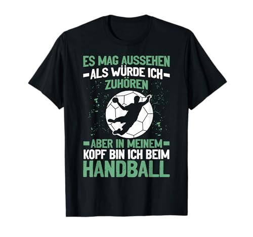 Handballer Sport In Meinem Kopf Bin Ich Beim Handball Männer T-Shirt Handballer Sport In Meinem Kopf Bin Ich Beim Handball Männer T-Shirt von Lustiges Handball Design