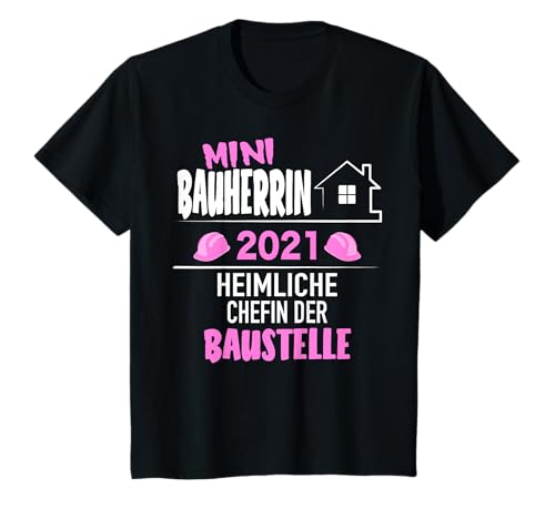 Kinder Kinder Mini Bauherr Kinder Geschenkidee Richtfest Eigenheim T-Shirt von Lustiges Hausbau Bauherrin Richtfest Geschenkidee