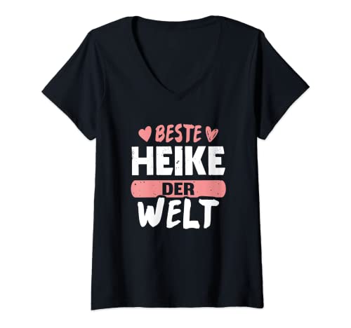 Damen Beste Heike der Welt T-Shirt mit V-Ausschnitt Damen Beste Heike der Welt T-Shirt mit V-Ausschnitt von Lustiges Heike Geburtstag Geschenk