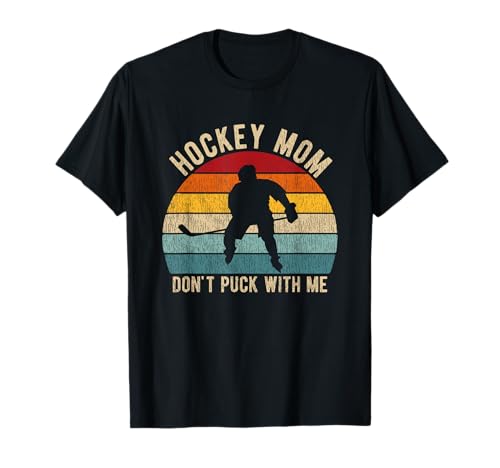 Hockey Spieler Eishockey Mutter Retro Geschenk Mama T-Shirt Hockey Spieler Eishockey Mutter Retro Geschenk Mama T-Shirt von Lustiges Hockey Spieler Geschenk