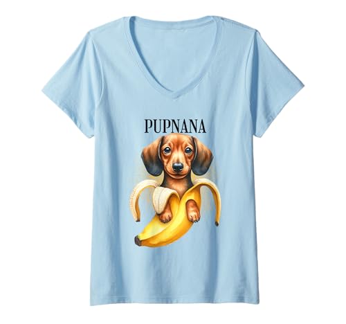 Damen Hund Hunde Spruch Motiv T-Shirt mit V-Ausschnitt Damen Hund Hunde Spruch Motiv T-Shirt mit V-Ausschnitt von Lustiges Hundemotiv Geschenk