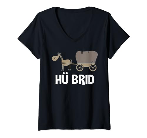 Damen Hü Brid - Lustiges Hybrid Auto / Pferd T-Shirt mit V-Ausschnitt Damen Hü Brid - Lustiges Hybrid Auto / Pferd T-Shirt mit V-Ausschnitt von Lustiges Hybrid Auto Satire