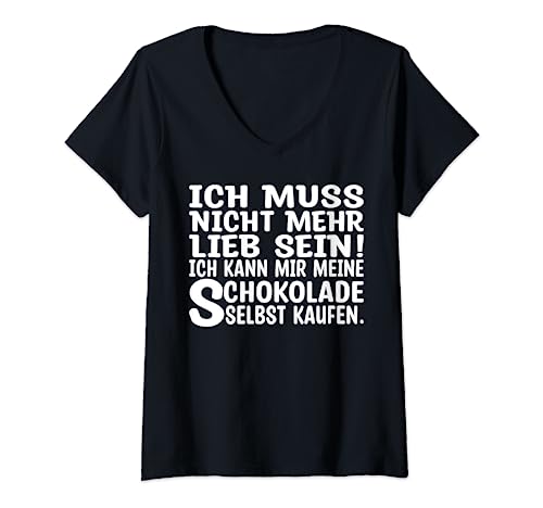Damen Lustiges - Ich muss nicht mehr lieb sein! T-Shirt mit V-Ausschnitt Damen Lustiges - Ich muss nicht mehr lieb sein! T-Shirt mit V-Ausschnitt von Lustiges - Ich muss nicht mehr lieb sein!