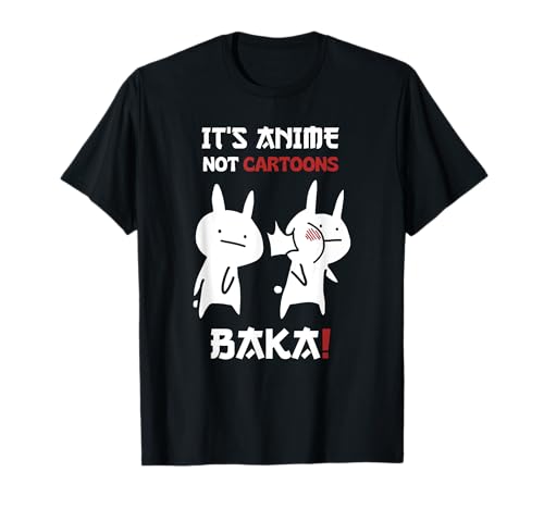 Lustiges Japan Anime Manga Baka Rabbit Ohrfeigen - Anime Fans - Herren, Damen, Unisex Kinder - Kurzarm - Schwarz - S - T-Shirt Lustiges Japan Anime Manga Baka Rabbit Ohrfeigen - Anime Fans - Herren, Damen, Unisex Kinder - Kurzarm - Schwarz - S - T-Shirt von Lustiges Japan Anime Manga Baka Rabbit Ohrfeigen