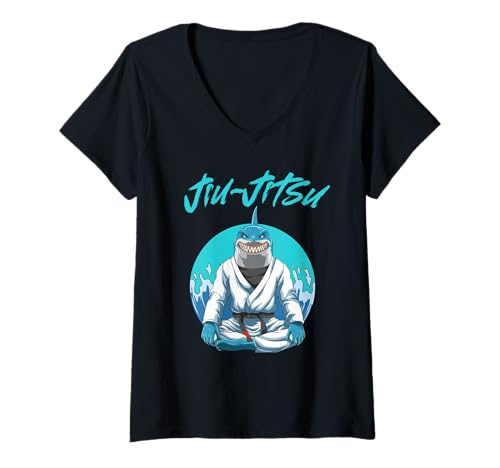 Damen Der Boden ist Mein Ozean - Jiu Jitsu T-Shirt mit V-Ausschnitt Damen Der Boden ist Mein Ozean - Jiu Jitsu T-Shirt mit V-Ausschnitt von Lustiges Jiu Jitsu Shirt Mann