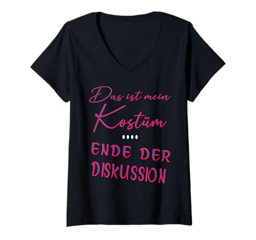 Damen Das ist mein Kostüm I Karneval Faschingsmuffel Fastnacht T-Shirt mit V-Ausschnitt Damen Das ist mein Kostüm I Karneval Faschingsmuffel Fastnacht T-Shirt mit V-Ausschnitt von Lustiges Karneval Fasching Verkleidung Outfit Köln