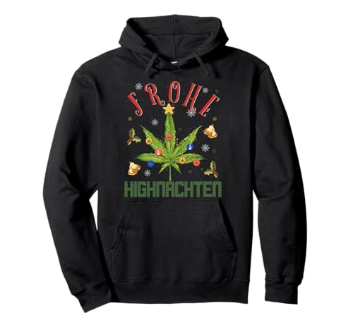 Frohe Highnachten Marihuana Blatt Weed Weihnachten Herren Pullover Hoodie Frohe Highnachten Marihuana Blatt Weed Weihnachten Herren Pullover Hoodie von Lustiges Kiffer Merch