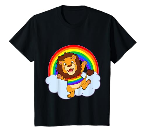 Bunter Baby Löwe Regenbogen Löwenbaby Kleiner Löwe Löwen T-Shirt von Lustiges Kinder Kleinkind Löwen Geschenk