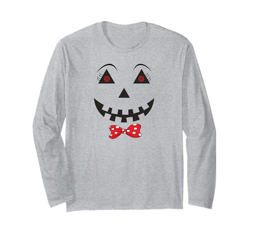 Halloween Kostüm Kinder Kürbis Gesicht Kürbiskostüm Langarmshirt Halloween Kostüm Kinder Kürbis Gesicht Kürbiskostüm Langarmshirt von Lustiges Kostüm Halloween Fasching Damen & Mädchen