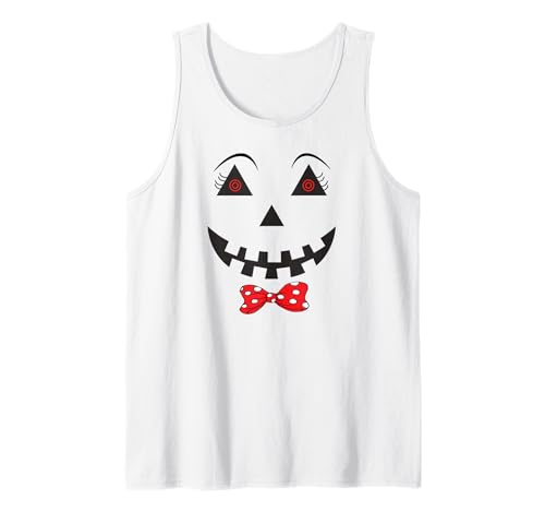Halloween Kostüm Kinder Kürbis Gesicht Kürbiskostüm Tank Top Halloween Kostüm Kinder Kürbis Gesicht Kürbiskostüm Tank Top von Lustiges Kostüm Halloween Fasching Damen & Mädchen