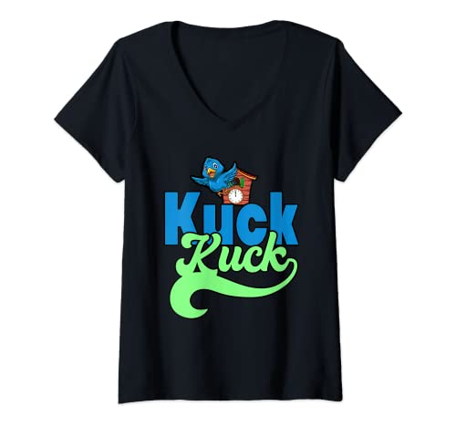 Damen Kuckuck für einen Schwarzwälder und Urlauber T-Shirt mit V-Ausschnitt Damen Kuckuck für einen Schwarzwälder und Urlauber T-Shirt mit V-Ausschnitt von Lustiges Kuckuck Schwarzwald Geschenk