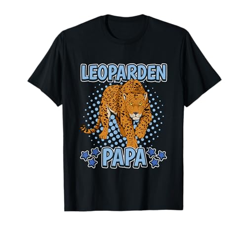 Herren Leoparden Papa Vater Vatertag Wildkatze Leoparden T-Shirt Herren Leoparden Papa Vater Vatertag Wildkatze Leoparden T-Shirt von Lustiges Leopard Zeug