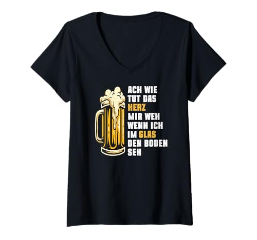 Damen Lustig Männer Bier Spruch Alkohol Saufen Spruch Biertrinker T-Shirt mit V-Ausschnitt Damen Lustig Männer Bier Spruch Alkohol Saufen Spruch Biertrinker T-Shirt mit V-Ausschnitt von Lustiges Männer Party Bier Alkohol Schnaps Saufen