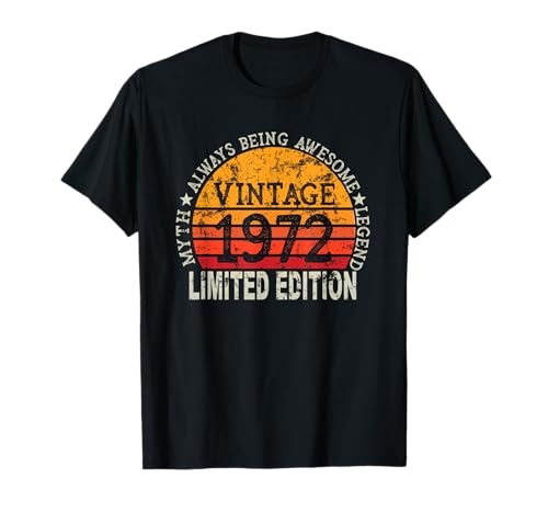 Vintage 1972 Spruch 53. Geburtstag 53 Jahre Damen Herren T-Shirt Vintage 1972 Spruch 53. Geburtstag 53 Jahre Damen Herren T-Shirt von Lustiges Männer & Frauen 53 Geburtstag Geschenke