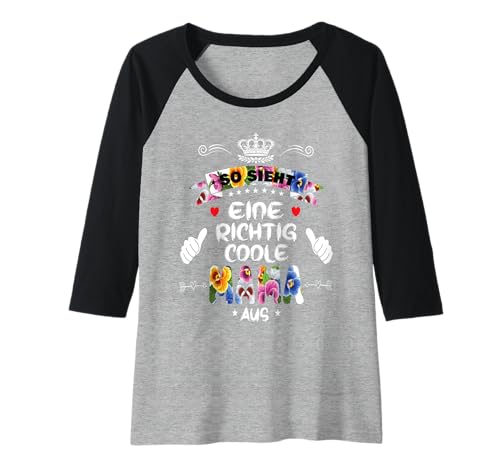 Damen Beste Mama So sieht eine richtig coole Mama aus Muttertags Raglan von Lustiges Muttertagsgeschenk für Mama Mutter Damen