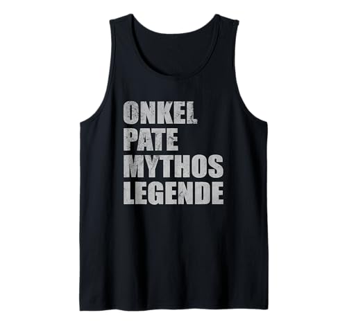 Herren Onkel Pate Mythos Legende Coole Geburtstagsüberraschung Tank Top von Lustiges Onkel Vatertag Design Weihnachten