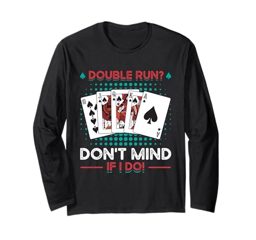 Cooles Kartenspiel Design Für Männer Frauen Binokel Turnier Langarmshirt von Lustiges Pinochle Spiel Design