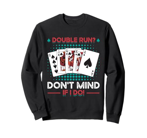 Cooles Kartenspiel Design Für Männer Frauen Binokel Turnier Sweatshirt von Lustiges Pinochle Spiel Design