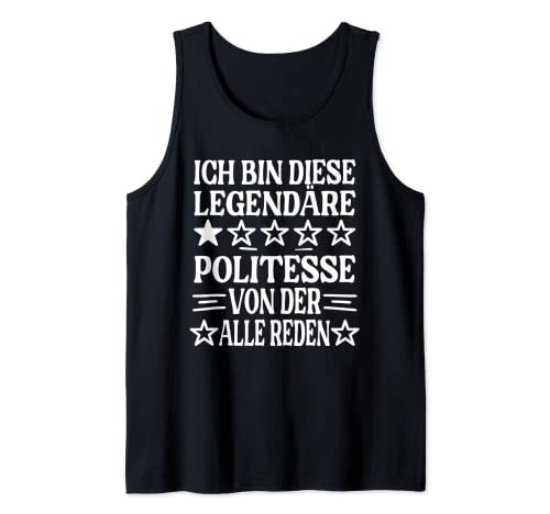 Politesse - Lustiges Frauen Beruf Spruch Politesse Tank Top von Lustiges Politesse Geschenk Politessen Sprüche