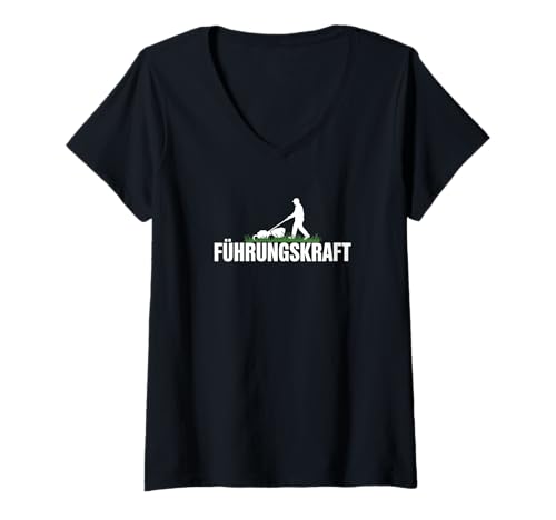 Damen Rasen Führungskraft Gartenliebhaber Rasenmäher T-Shirt mit V-Ausschnitt Damen Rasen Führungskraft Gartenliebhaber Rasenmäher T-Shirt mit V-Ausschnitt von Lustiges Rasenmähen Design Führungskraft
