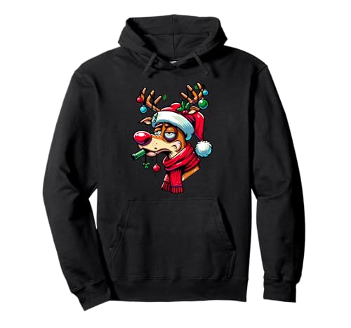 Lustiges Rentier Xmas Christmas Männer Frauen Weihnachts Pullover Hoodie von Lustiges Rentier Weihnachtsshirt & Weihnachtspulli