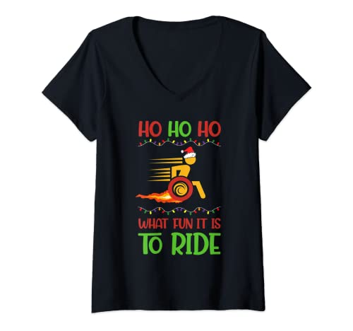 Damen Lustige Rollstuhlfahrer Behinderten Menschen T-Shirt mit V-Ausschnitt Damen Lustige Rollstuhlfahrer Behinderten Menschen T-Shirt mit V-Ausschnitt von Lustiges Rollstuhlzubehör Für Erwachsene