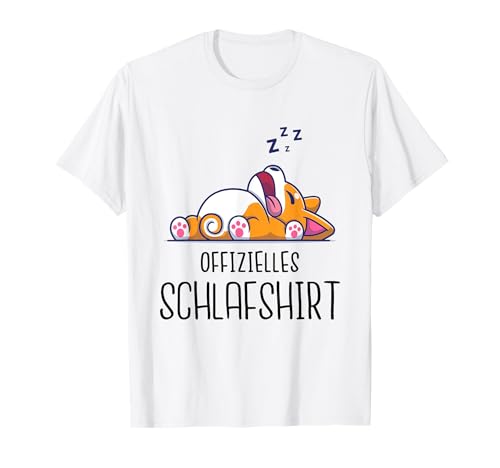 Lustiges Schlafshirt mit Tier - Offizieles Schlafshirt mit süßem Corgi - Damen T-Shirt, Weiß, S, Cartoon, Crew Neck, Halbarm, EU 40/16-17.5 Lustiges Schlafshirt mit Tier - Offizieles Schlafshirt mit süßem Corgi - Damen T-Shirt, Weiß, S, Cartoon, Crew Neck, Halbarm, EU 40/16-17.5 von Lustiges Schlafshirt mit Tier