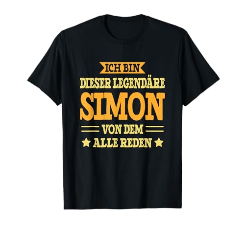 Lustiges Simon Geschenk - Simon T-Shirt - Männer - Schwarz - Klein - Cartoon, Buchstabenmuster - U-Ausschnitt - Kurzarm - Pull-On - Polyester 100% - Geburtstag Lustiges Simon Geschenk - Simon T-Shirt - Männer - Schwarz - Klein - Cartoon, Buchstabenmuster - U-Ausschnitt - Kurzarm - Pull-On - Polyester 100% - Geburtstag von Lustiges Simon Geschenk Simon Spruch