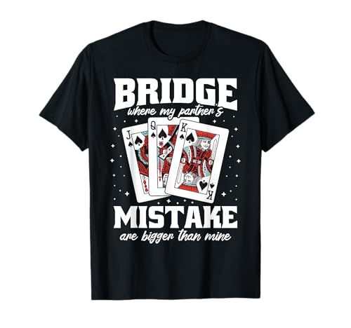 Cooles Kartenspiel Partner Männer Frauen Bridge Turnier T-Shirt Cooles Kartenspiel Partner Männer Frauen Bridge Turnier T-Shirt von Lustiges Spielkarten Bridge Design Männer Frauen