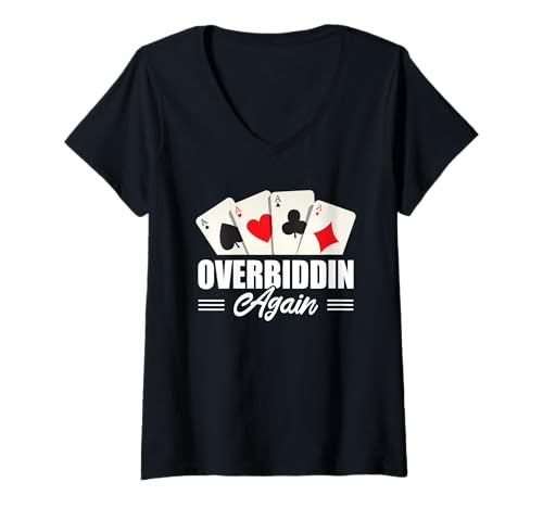 Damen Bridge Kartenspiele - Bridge Gruppe - Bridge Turnier T-Shirt mit V-Ausschnitt Damen Bridge Kartenspiele - Bridge Gruppe - Bridge Turnier T-Shirt mit V-Ausschnitt von Lustiges Spielkarten Bridge Design Männer Frauen
