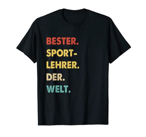 Herren Retro Spruch Bester Sportlehrer Der Welt T-Shirt Herren Retro Spruch Bester Sportlehrer Der Welt T-Shirt von Lustiges Sportlehrer Geschenk Für Männer