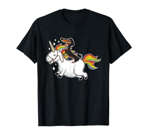 Einhorn Dackel Design Herren Damen Kinder T-Shirt von Lustiges Tier Geschenkidee